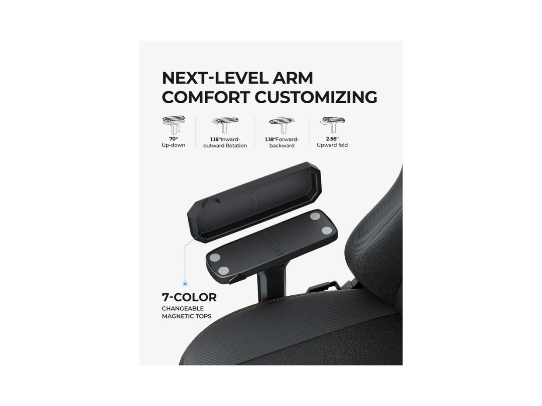 AndaSeat Kaiser 3 Gaming Chair - Black Leather, Ergonomic, 4D Armrests AndaSeat Kaiser 3 Gaming Chair - Black Leather, Ergonomic, 4D Armrests